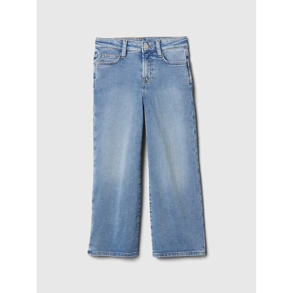 GAP Girls High Rise Wide-Leg Ankle Jeans
